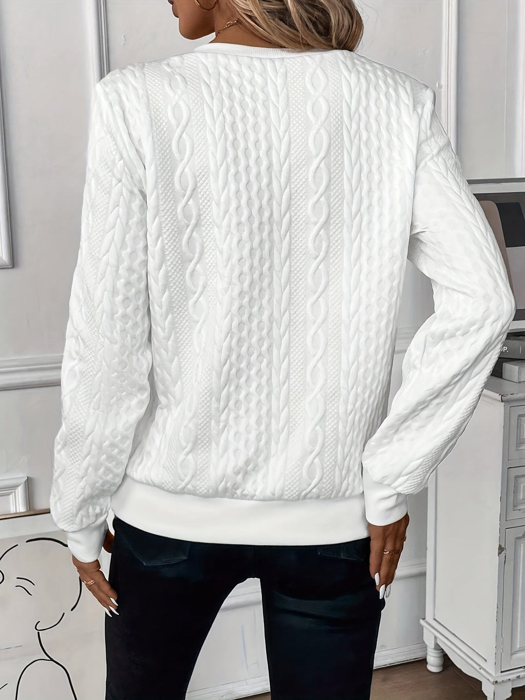 Willa | Chic Cable Knit Quarter Zip Sweater Women