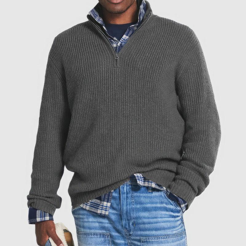 Clara | Elegant Quarter Zip Knit Sweater For Men
