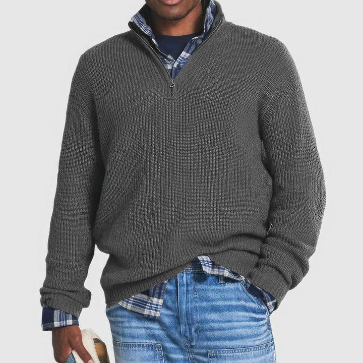 Clara | Elegant Quarter Zip Knit Sweater For Men