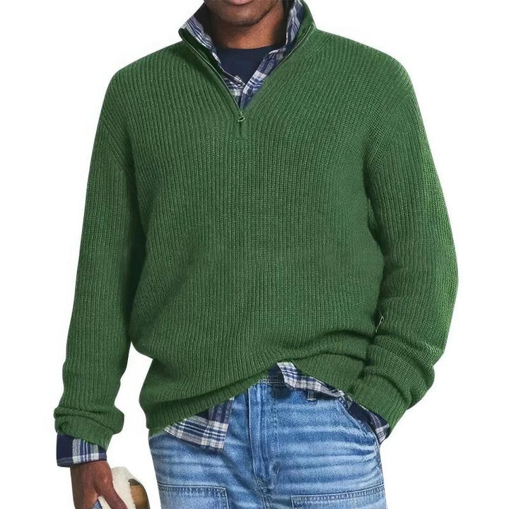 Clara | Elegant Quarter Zip Knit Sweater For Men