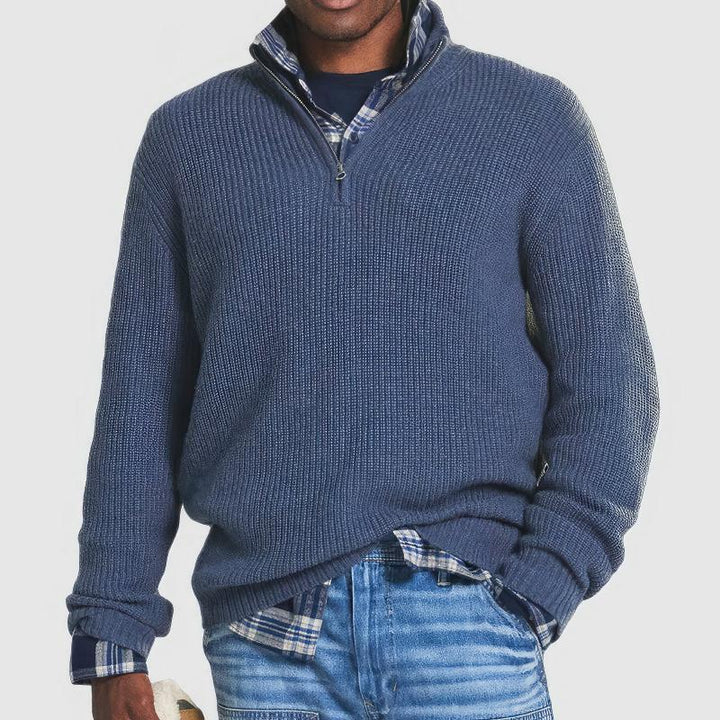 Clara | Elegant Quarter Zip Knit Sweater For Men