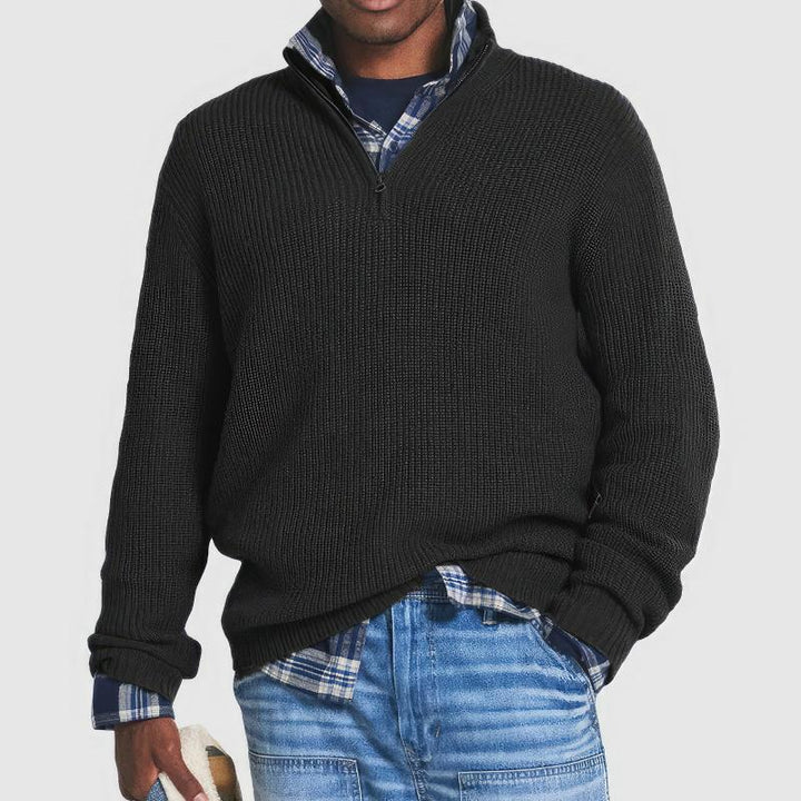 Clara | Elegant Quarter Zip Knit Sweater For Men