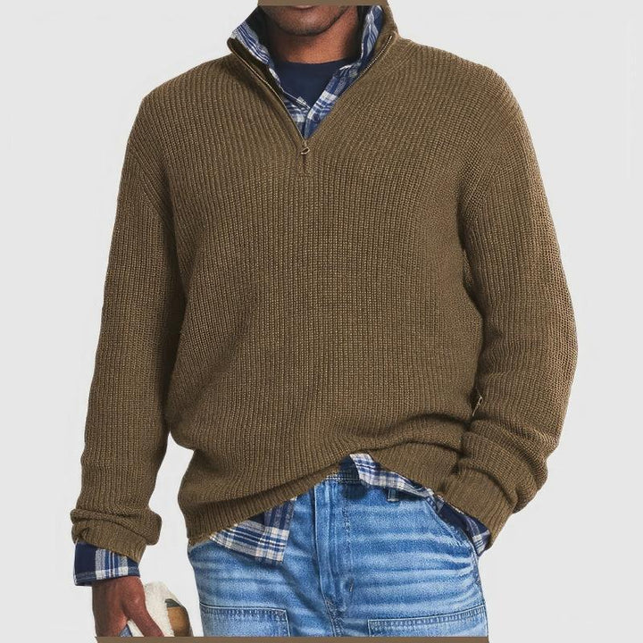Clara | Elegant Quarter Zip Knit Sweater For Men
