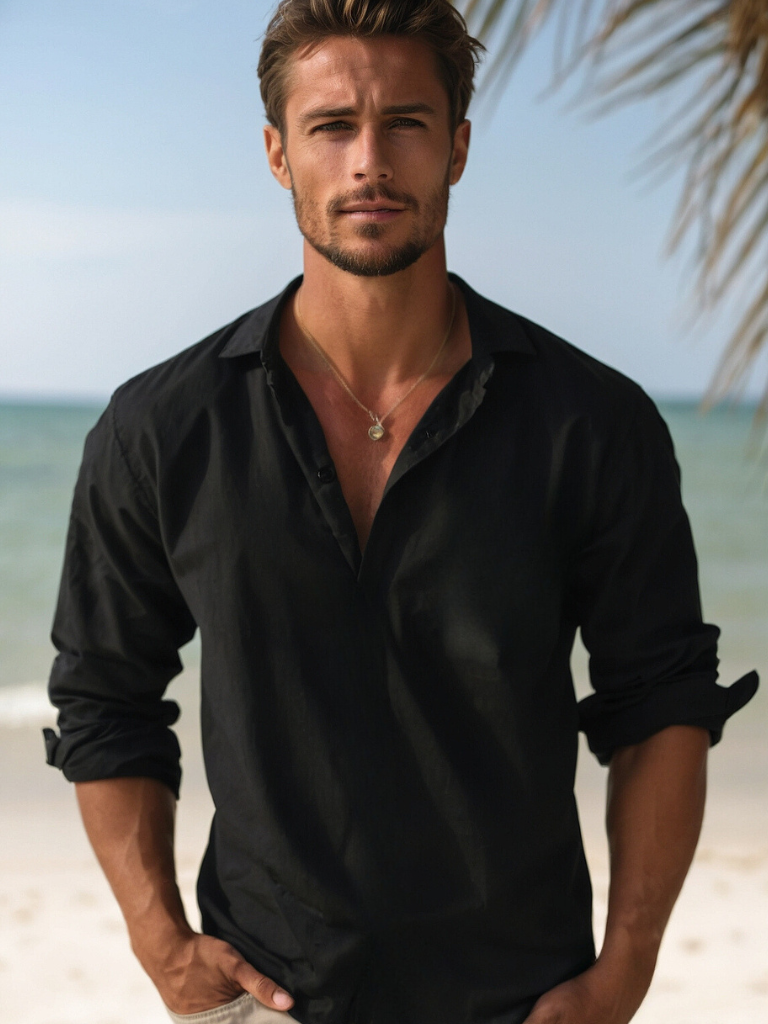 Sienna | Stylish Long Sleeve Button-Up Linen Shirt