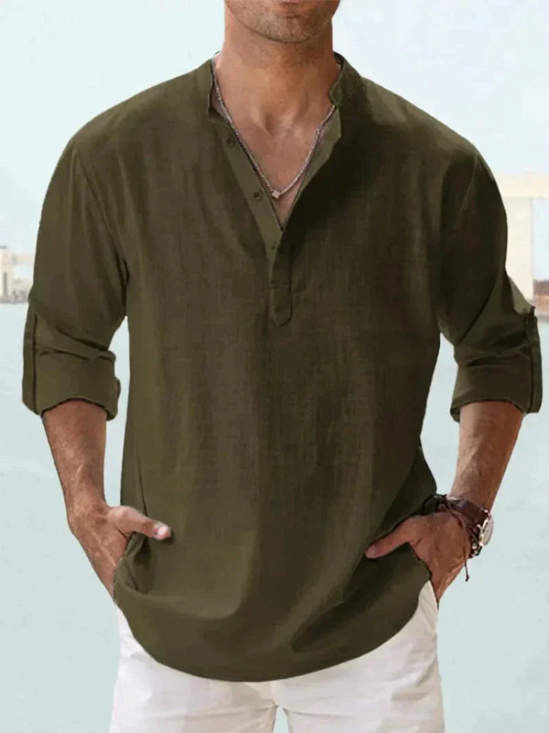 Sienna | Stylish Long Sleeve Button-Up Linen Shirt