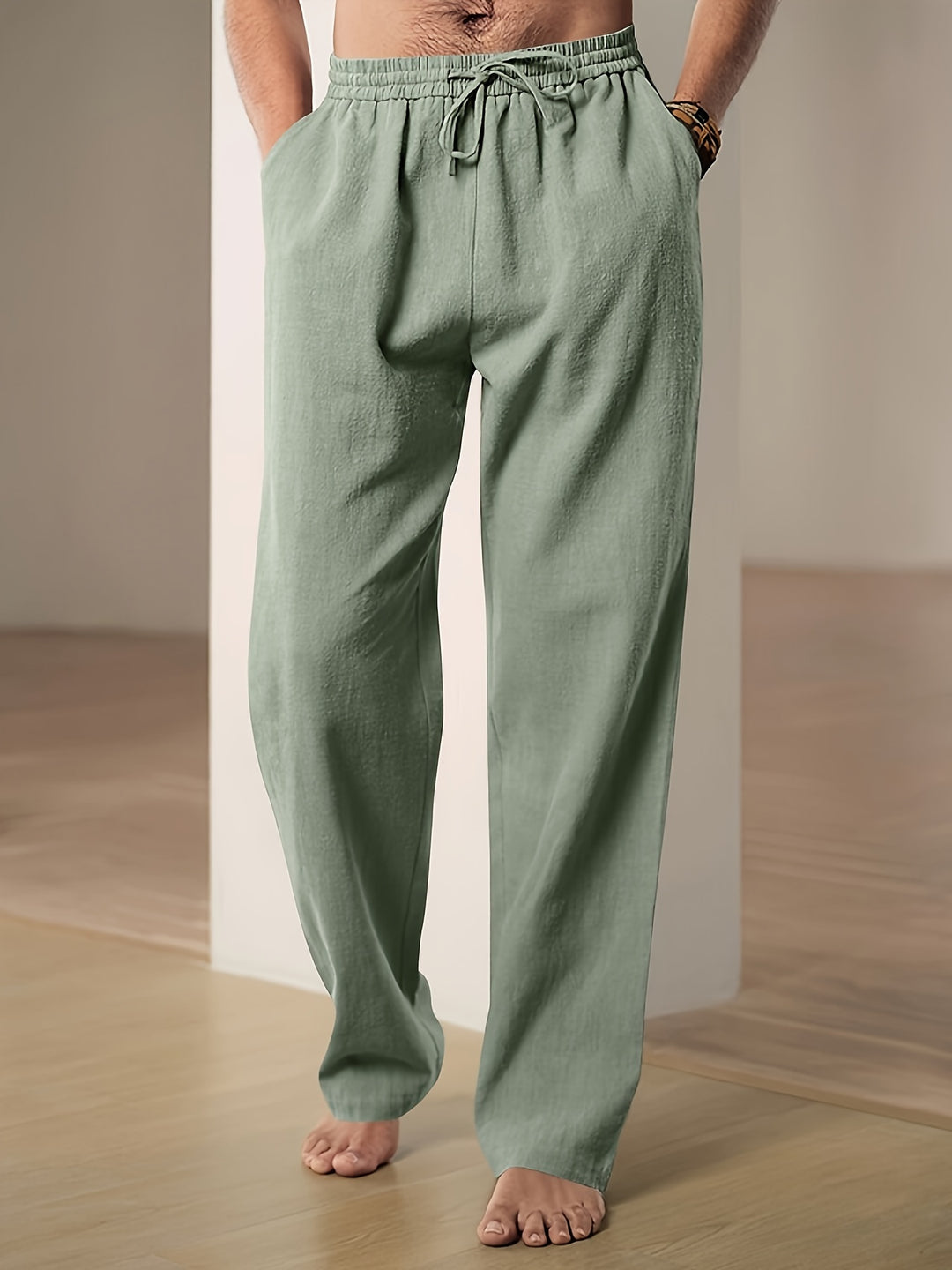 Ruby | Casual Drawstring Linen Pants With Elastic Waist