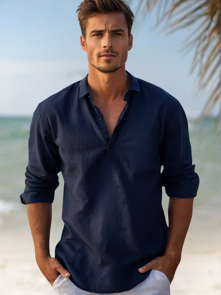 Sienna | Stylish Long Sleeve Button-Up Linen Shirt