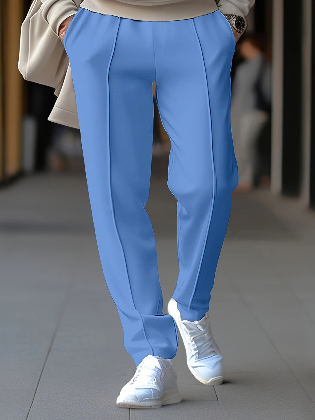 Tillie | Sleek Drawstring Linen Pants Men White Lightweight
