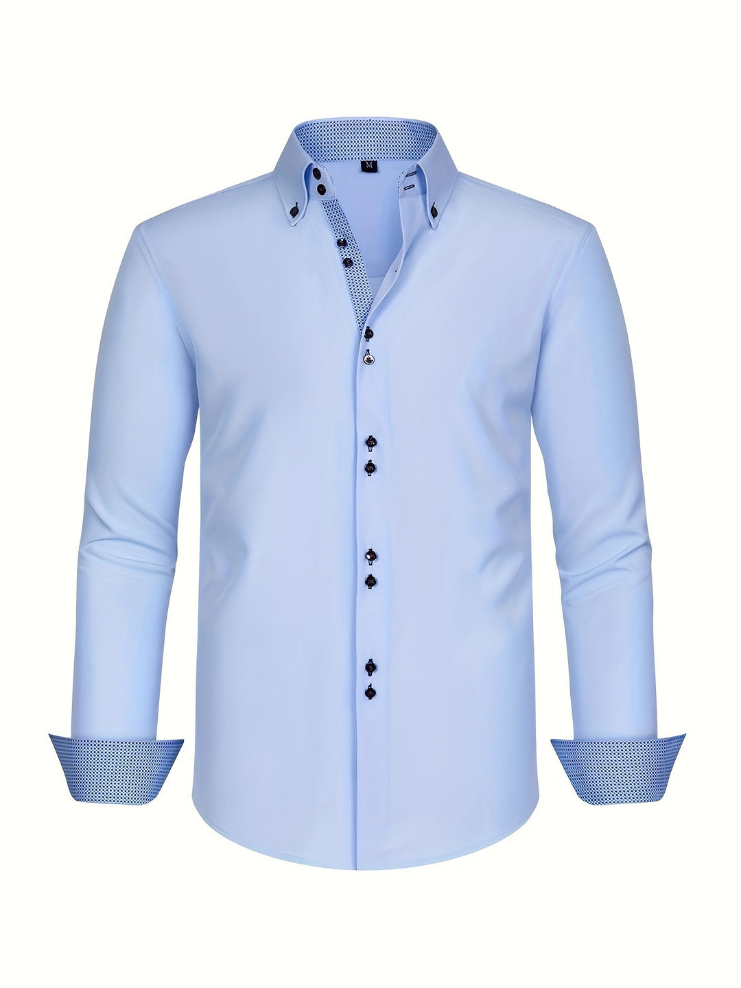 Tillie | Elegant Double Collar Long Sleeve Button Up Shirt