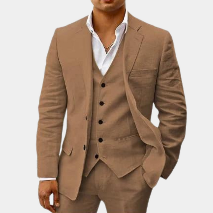 Tillie | Elegant Three-Piece Linen Suit Set
