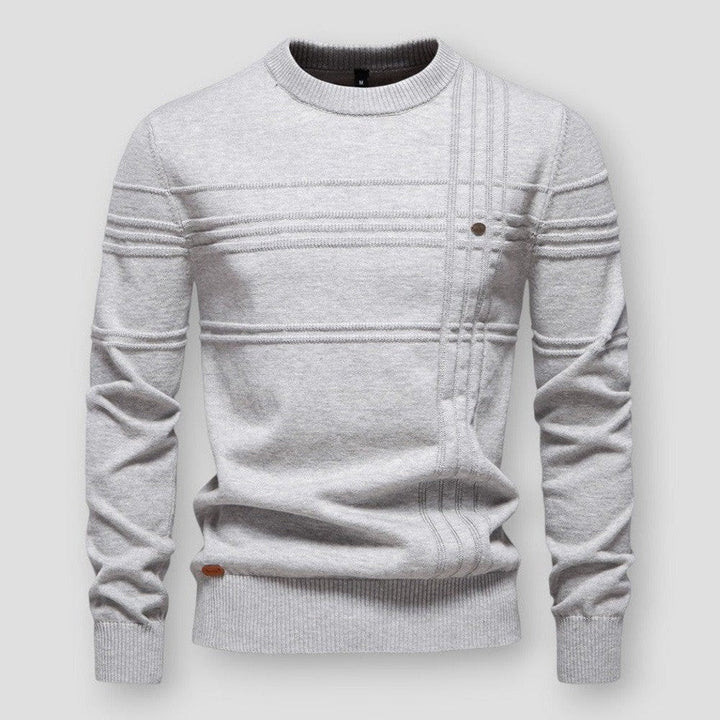 Sienna | Stylish Crew Neck Pullover Sweater With Textured Details