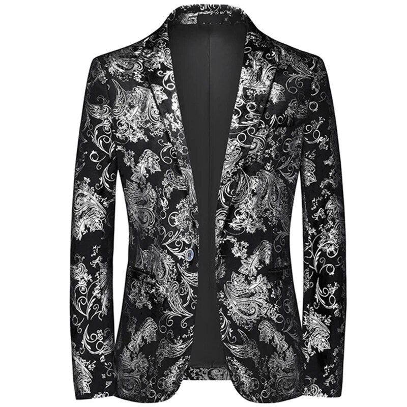 Eliza | Elegant Paisley Print Slim Fit Blazer Men