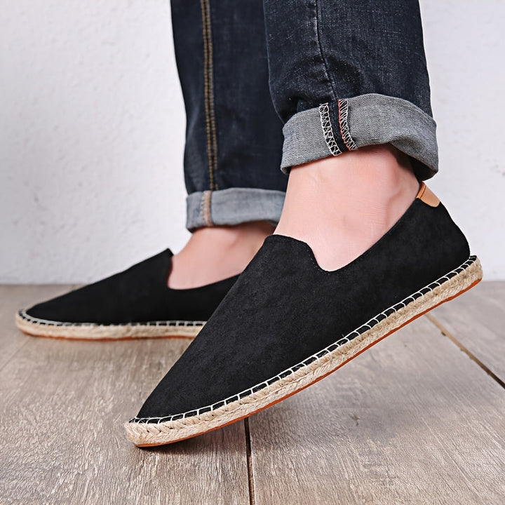 Eliza | Stylish Canvas Espadrille Loafers Men Navy