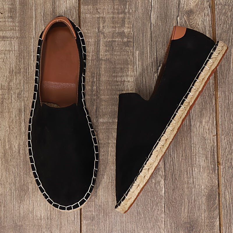 Eliza | Stylish Canvas Espadrille Loafers Men Navy