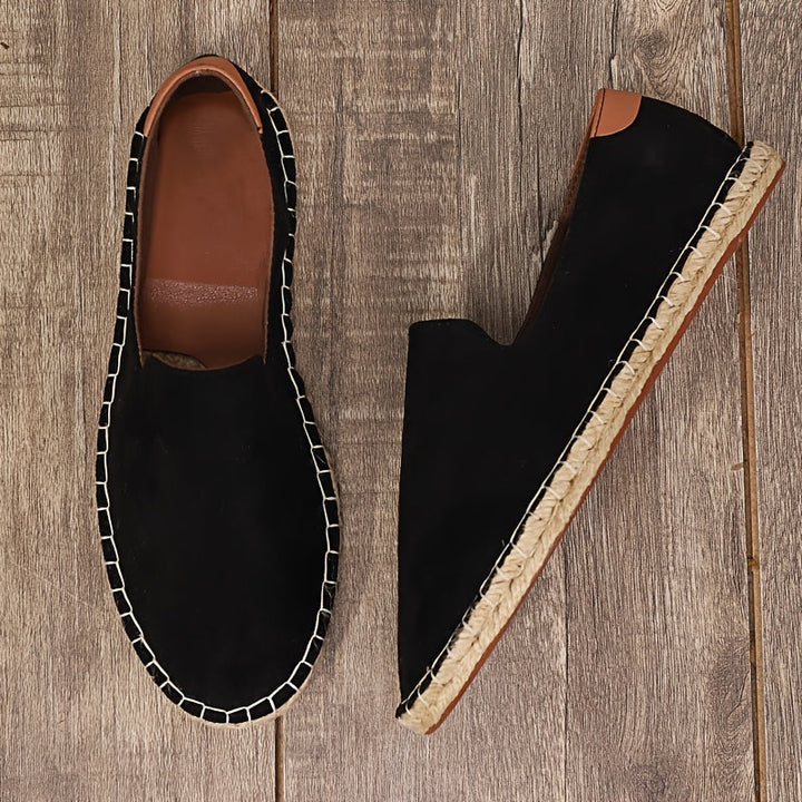 Eliza | Stylish Canvas Espadrille Loafers Men Navy
