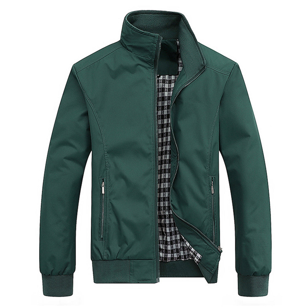 Tilly | Stylish Navy Bomber Jacket With Stand Collar Design