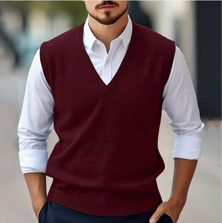 James | Men’s Trendy V-Neck Pullover Vest