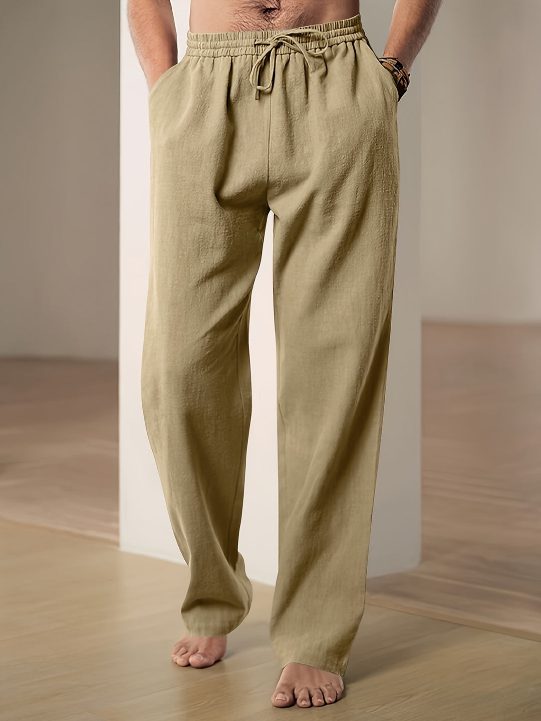 Ruby | Casual Drawstring Linen Pants With Elastic Waist