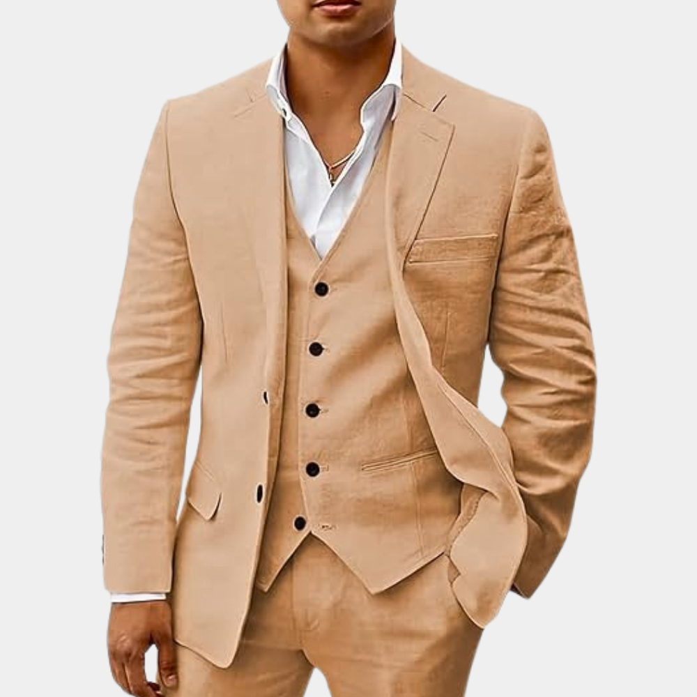Tillie | Elegant Three-Piece Linen Suit Set