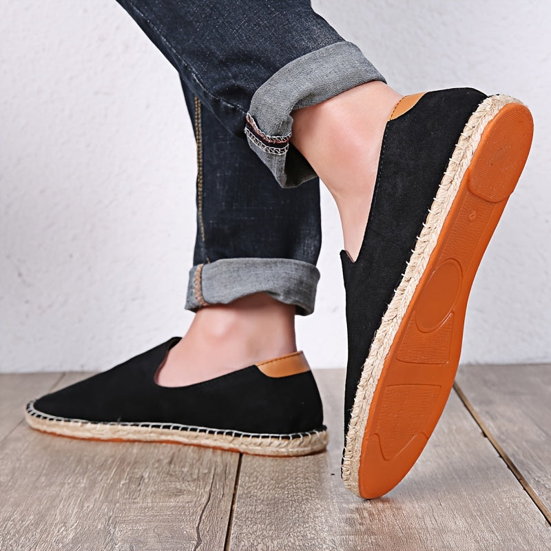 Eliza | Stylish Canvas Espadrille Loafers Men Navy