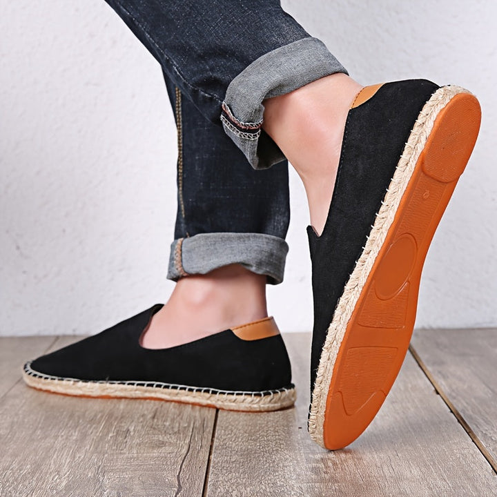 Eliza | Stylish Canvas Espadrille Loafers Men Navy