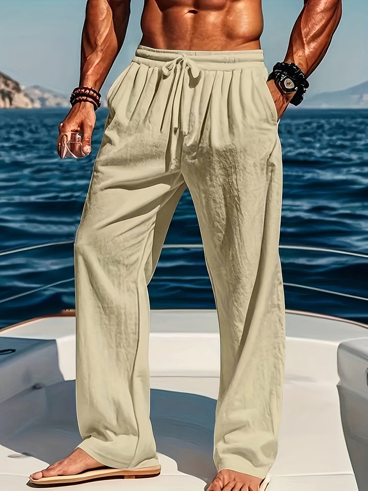 Tillie | Effortless Drawstring Linen Beach Pants Men
