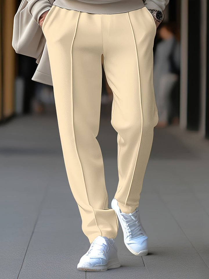 Tillie | Sleek Drawstring Linen Pants Men White Lightweight