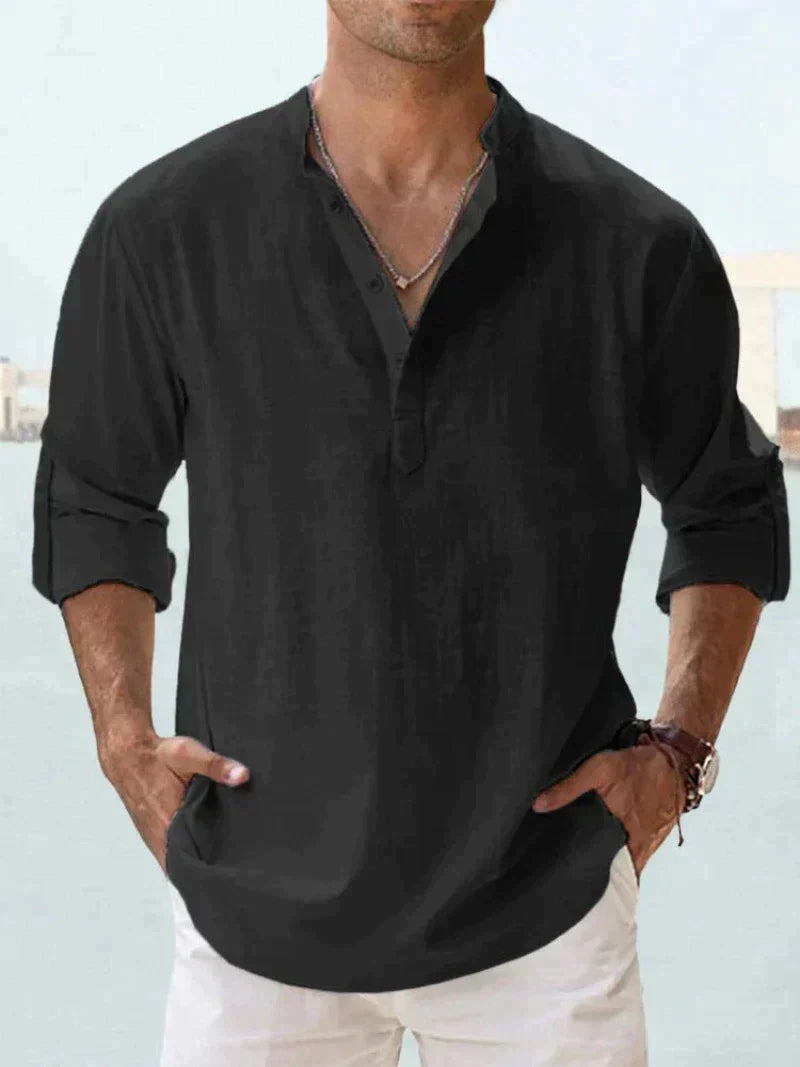 Sienna | Stylish Long Sleeve Button-Up Linen Shirt