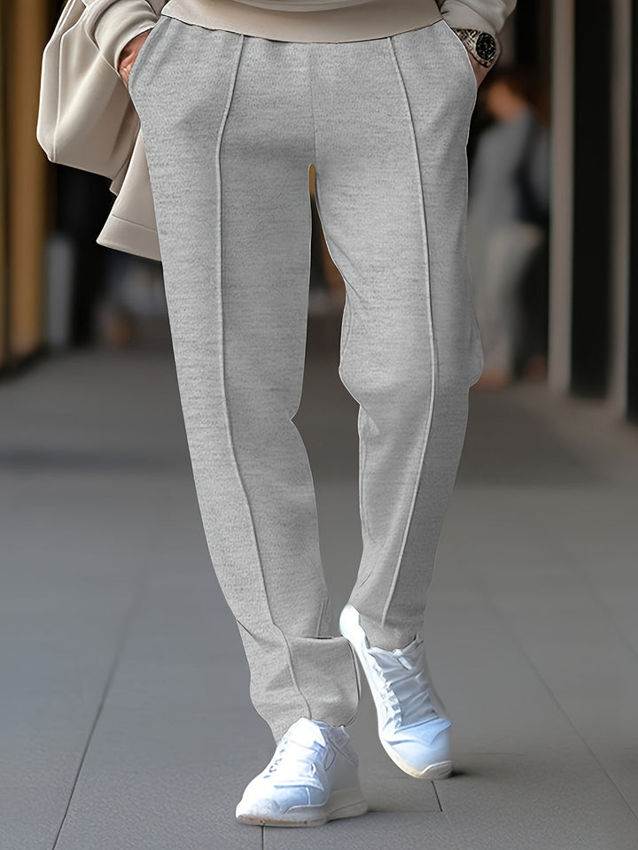 Tillie | Sleek Drawstring Linen Pants Men White Lightweight