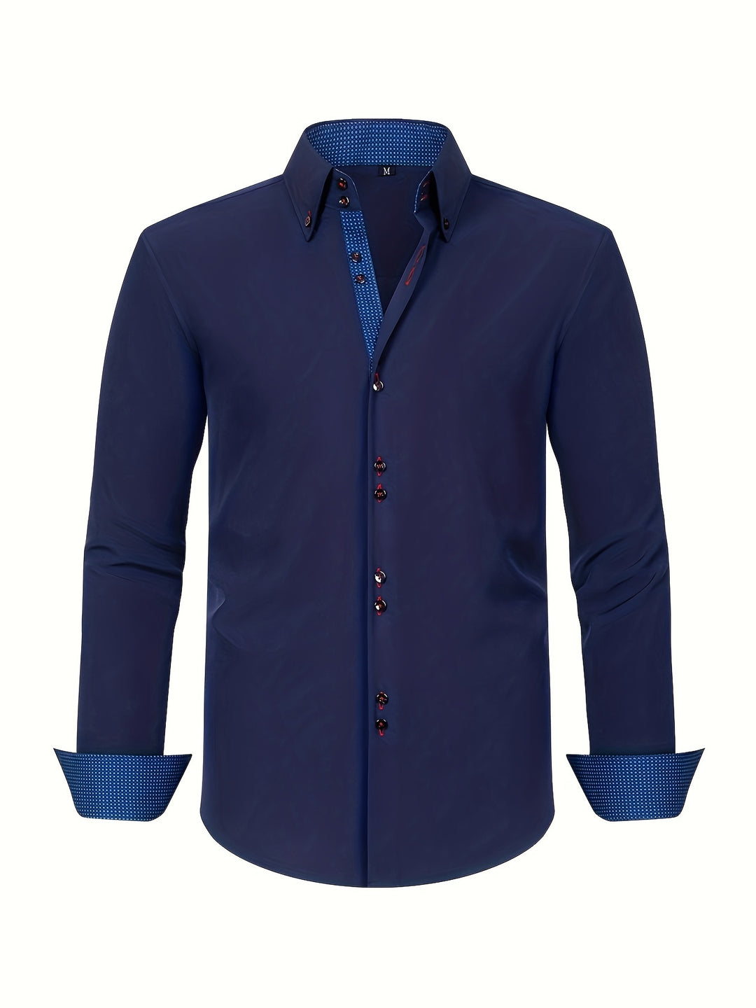 Tillie | Elegant Double Collar Long Sleeve Button Up Shirt