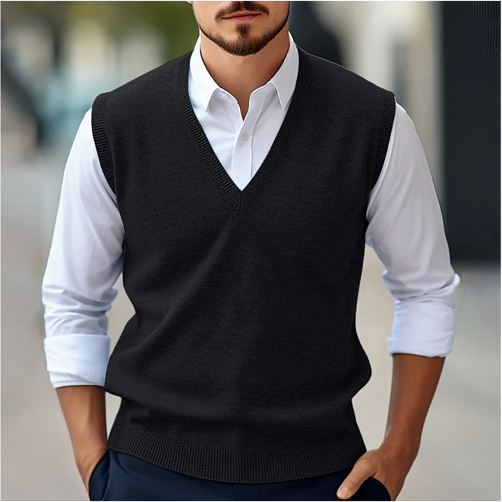 James | Men’s Trendy V-Neck Pullover Vest