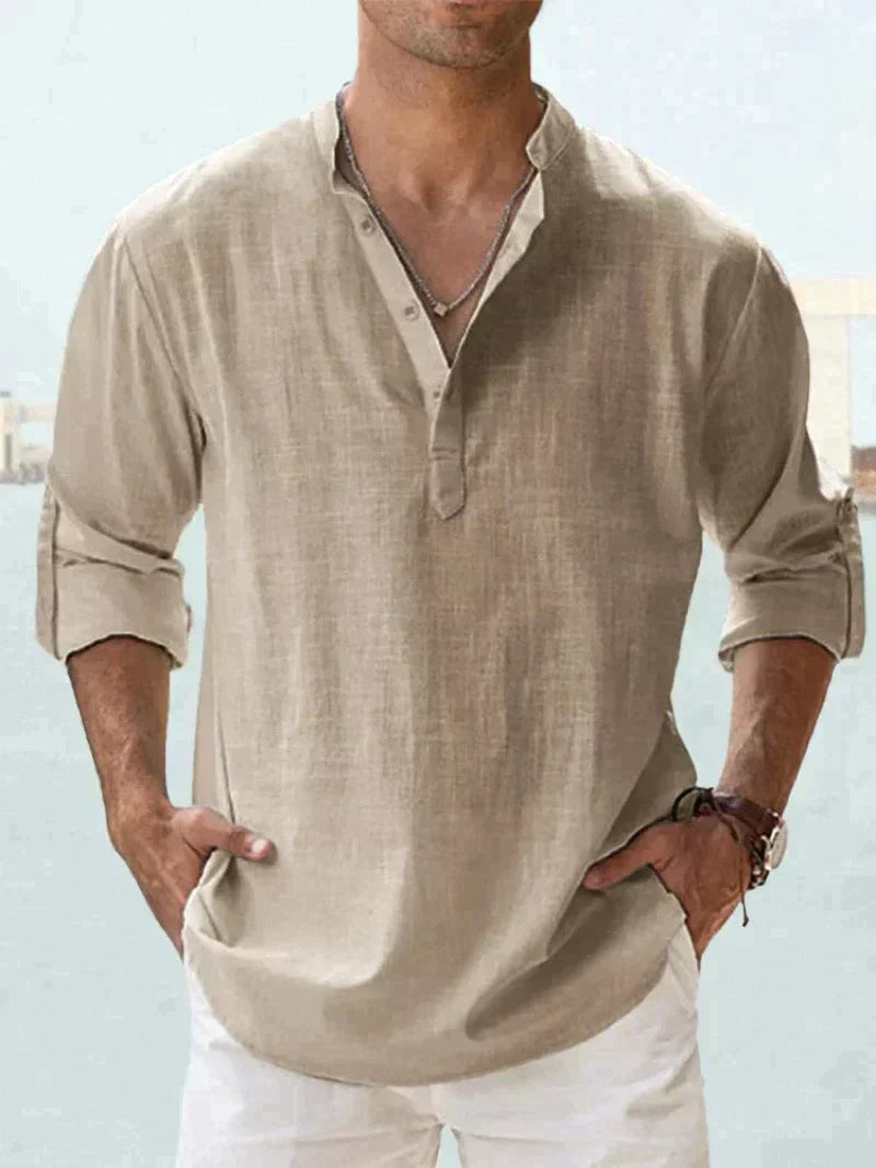 Sienna | Stylish Long Sleeve Button-Up Linen Shirt