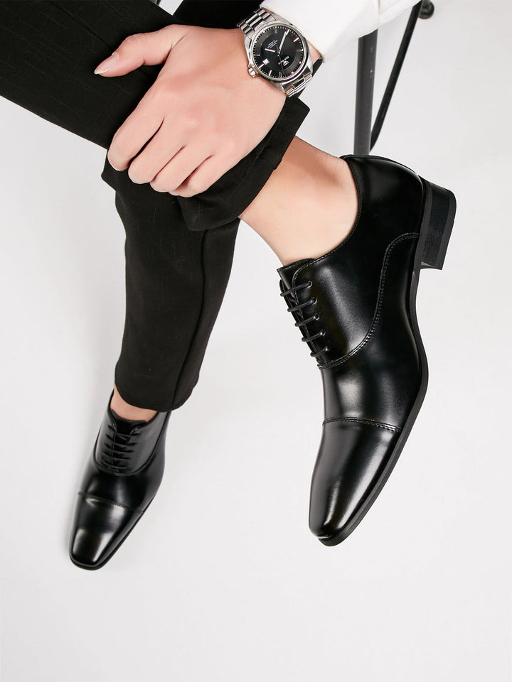 Tillie | Sleek Oxford Cap-Toe Leather Dress Shoes