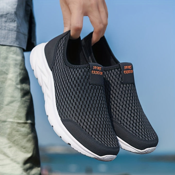 Tilly | Sleek Mesh Slip-On Walking Sneakers For Active Men