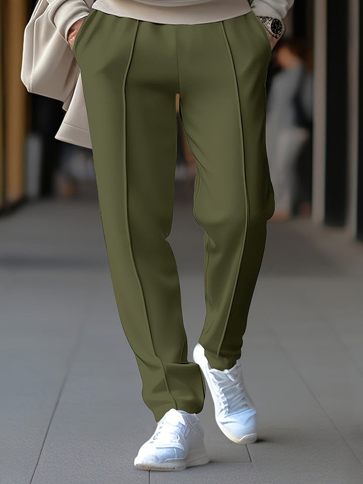 Tillie | Sleek Drawstring Linen Pants Men White Lightweight