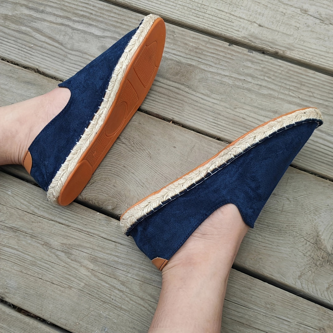 Eliza | Stylish Canvas Espadrille Loafers Men Navy