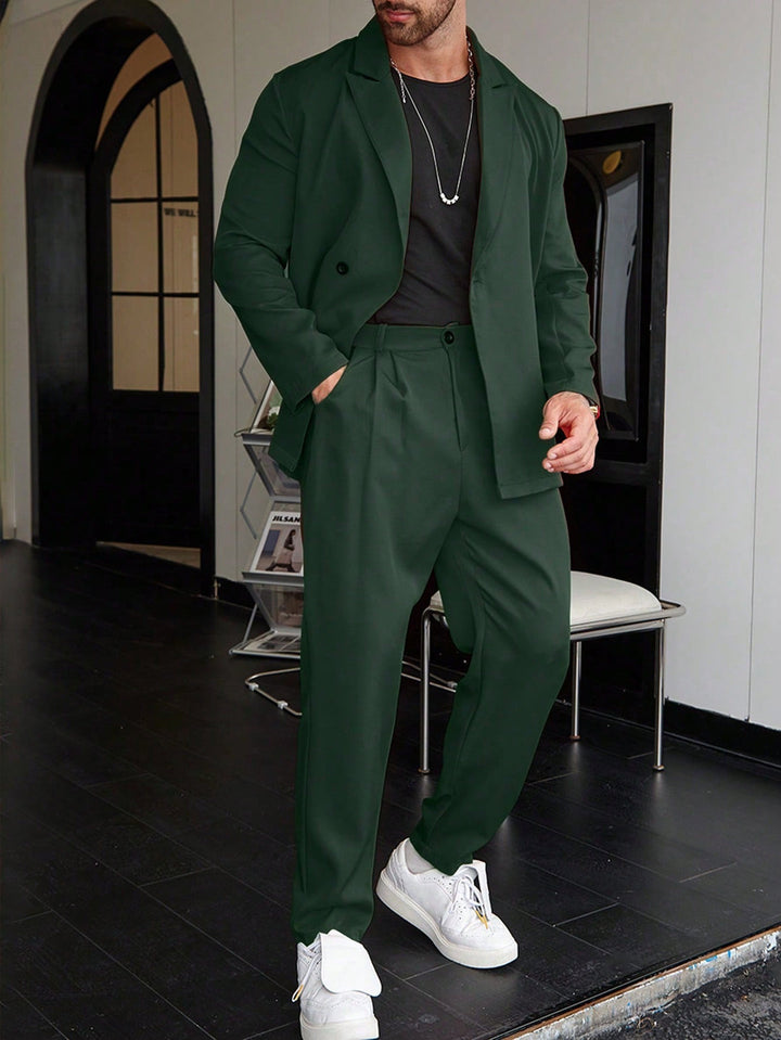 Tillie | Elegant Single Breasted Peak Lapel Slim Fit Suit Men