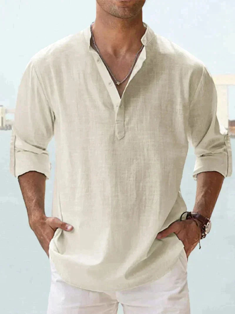 Sienna | Stylish Long Sleeve Button-Up Linen Shirt