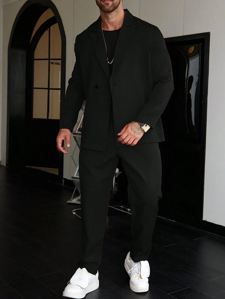 Tillie | Elegant Single Breasted Peak Lapel Slim Fit Suit Men