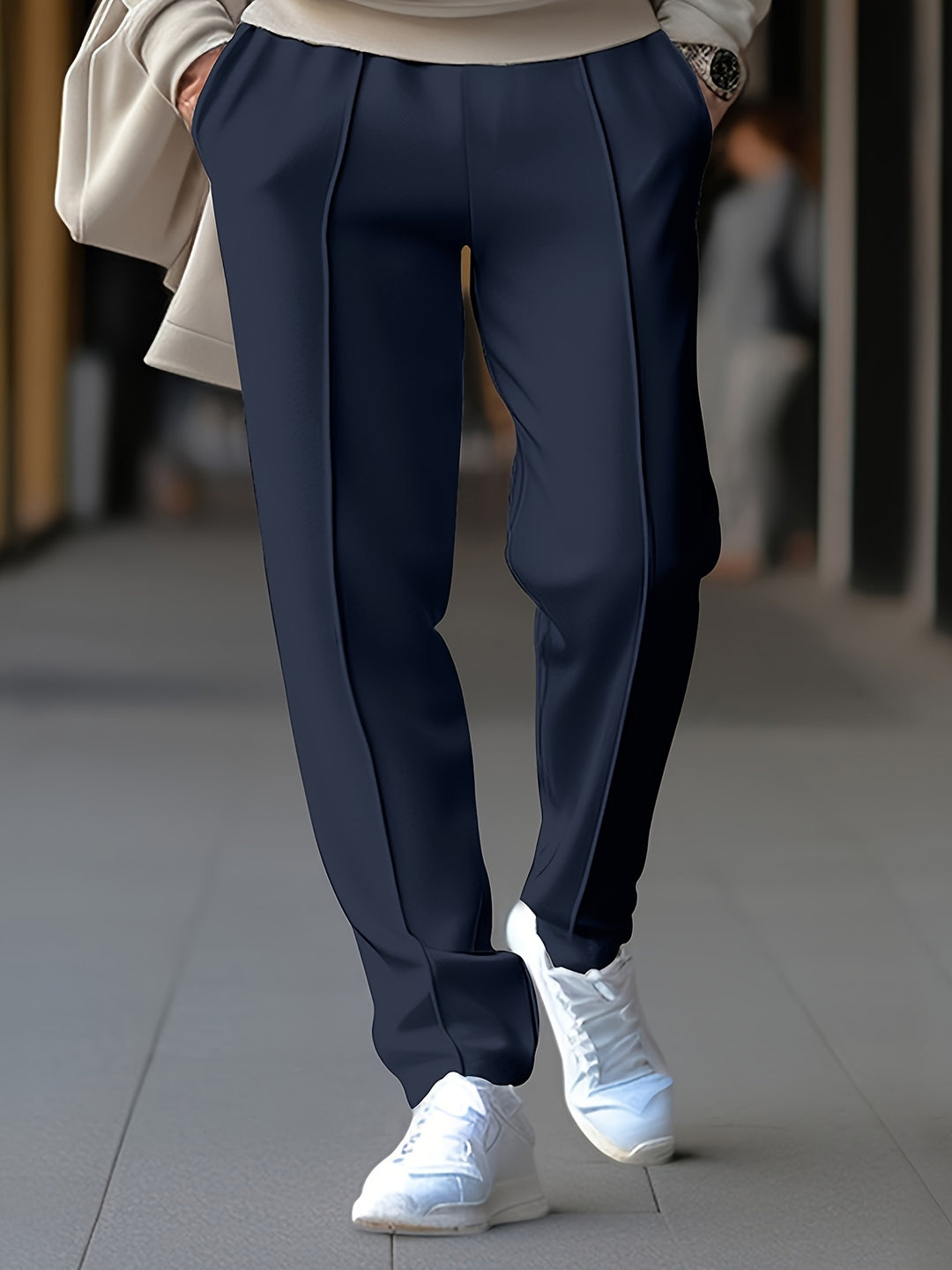 Tillie | Sleek Drawstring Linen Pants Men White Lightweight