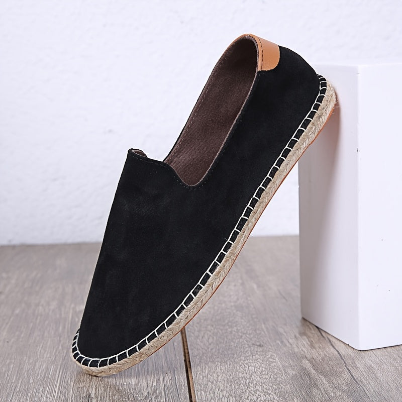 Eliza | Stylish Canvas Espadrille Loafers Men Navy