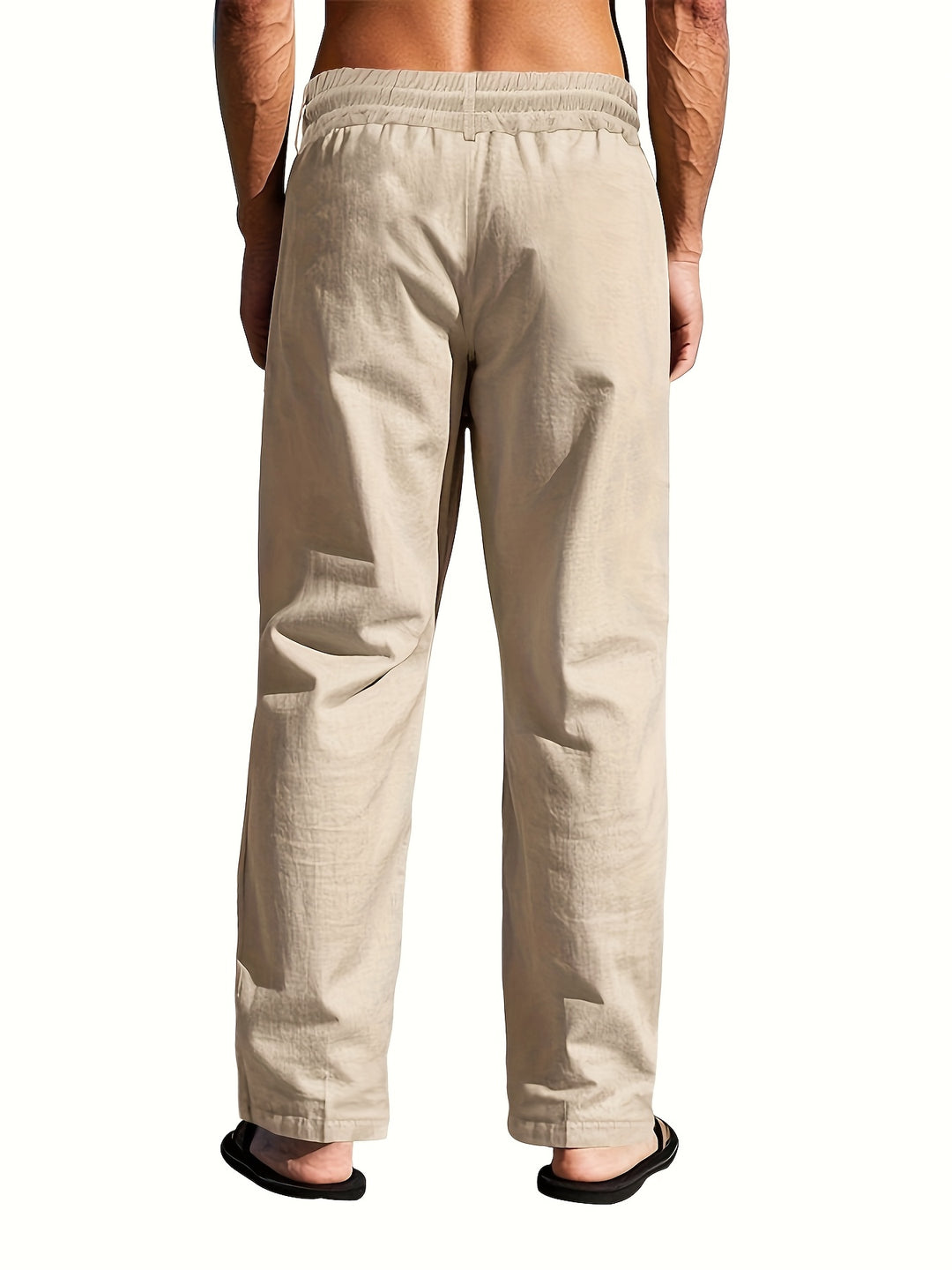 Eliza | Stylish Drawstring Linen Pants With Button Details