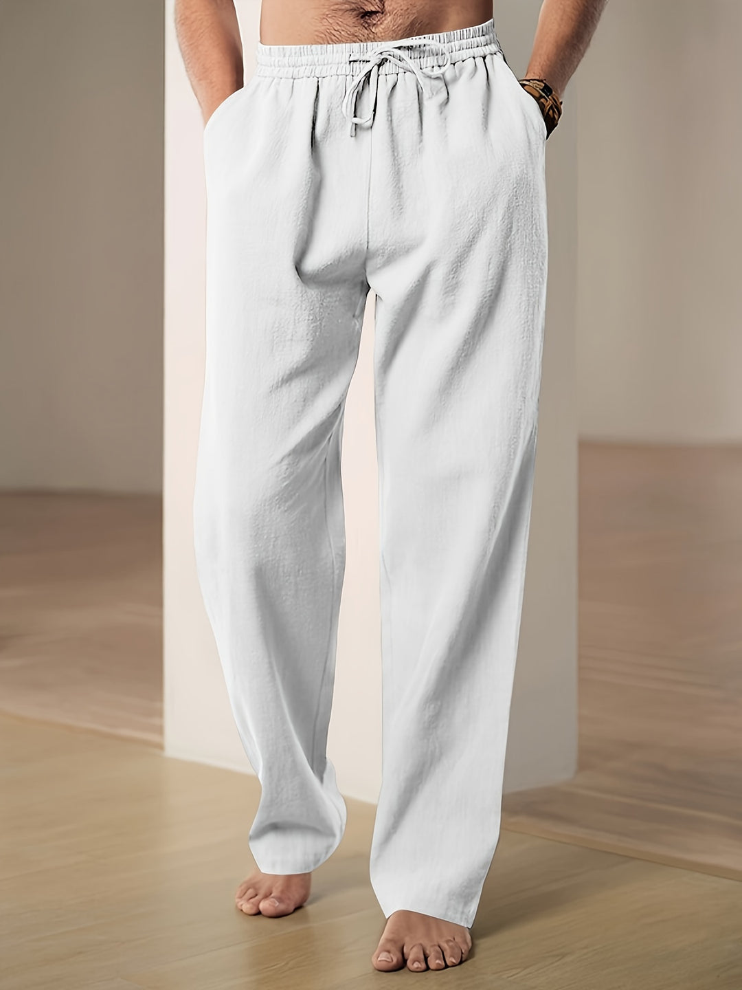 Ruby | Casual Drawstring Linen Pants With Elastic Waist