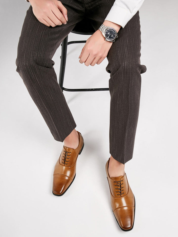 Tillie | Sleek Oxford Cap-Toe Leather Dress Shoes