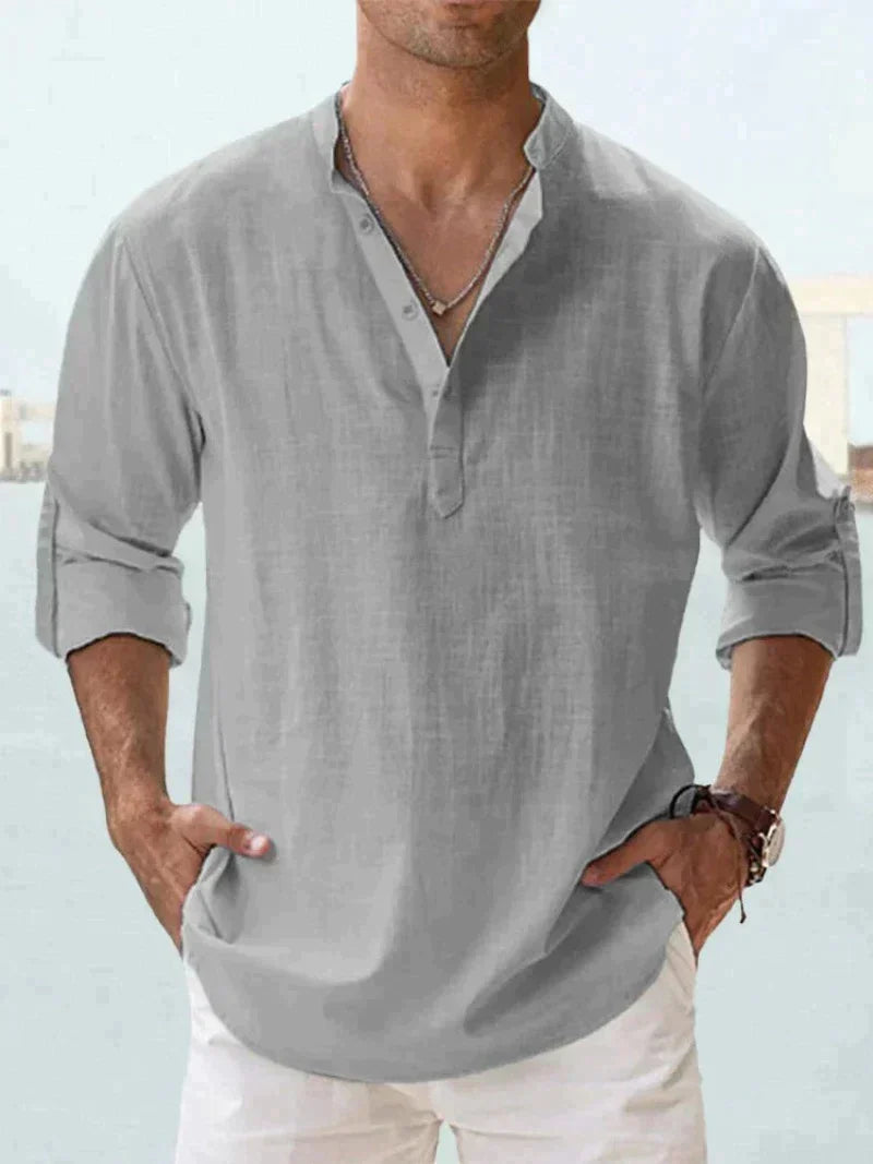 Sienna | Stylish Long Sleeve Button-Up Linen Shirt