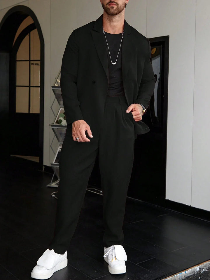 Tillie | Elegant Single Breasted Peak Lapel Slim Fit Suit Men