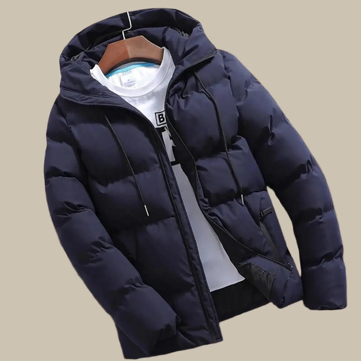 Felix | Stylish Navy Hooded Puffer Winter Jacket Men