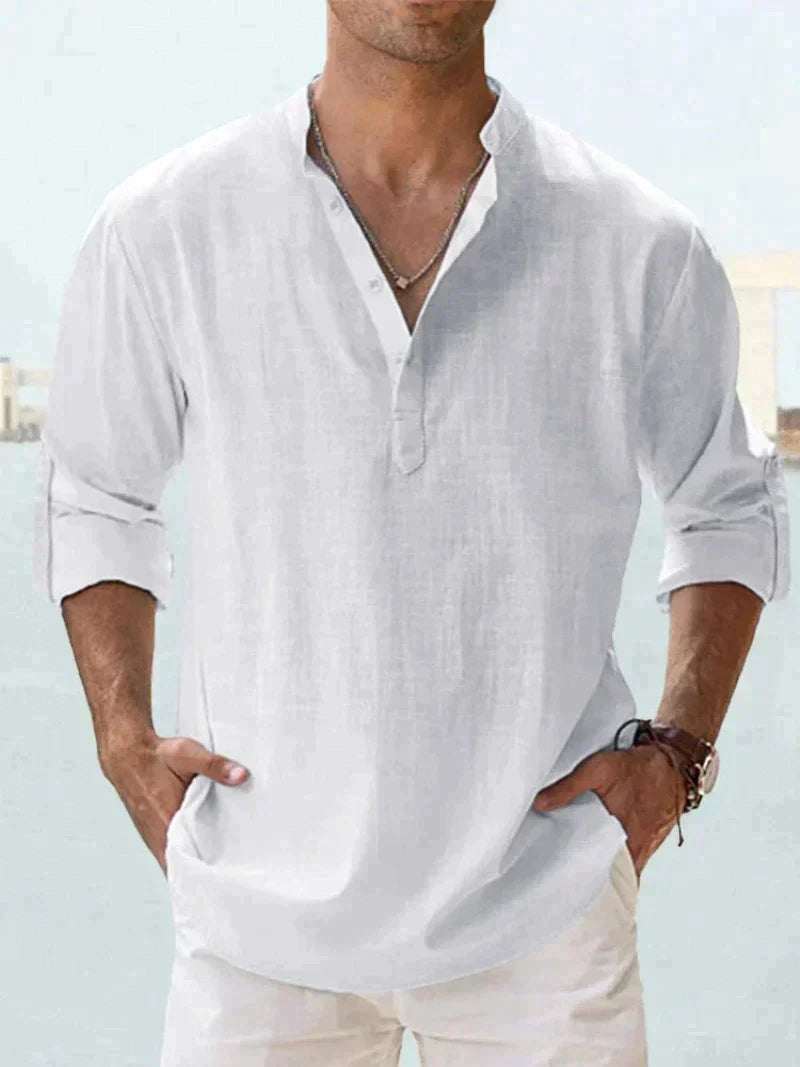 Sienna | Stylish Long Sleeve Button-Up Linen Shirt