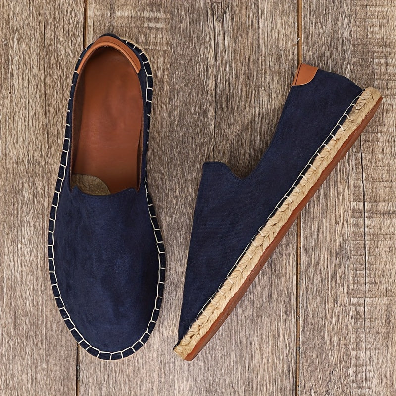 Eliza | Stylish Canvas Espadrille Loafers Men Navy