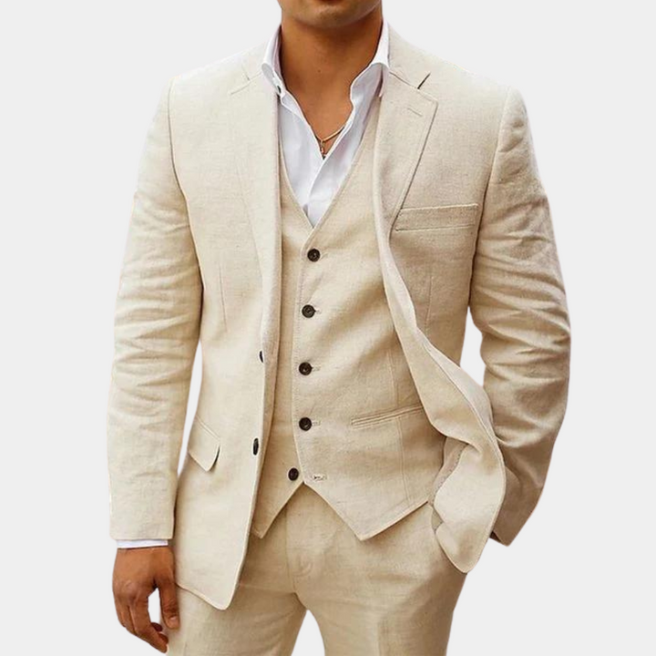 Tillie | Elegant Three-Piece Linen Suit Set